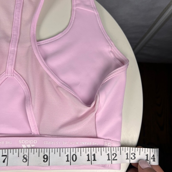 Adidas Power React Training Medium Support Sports Bra Beautiful Pastel Pink - Picture 5 of 6